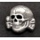 Teschio Waffen-SS Totenkopf da Cappello (Primo Tipo)