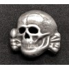 Teschio Waffen-SS Totenkopf da Cappello (Primo Tipo)