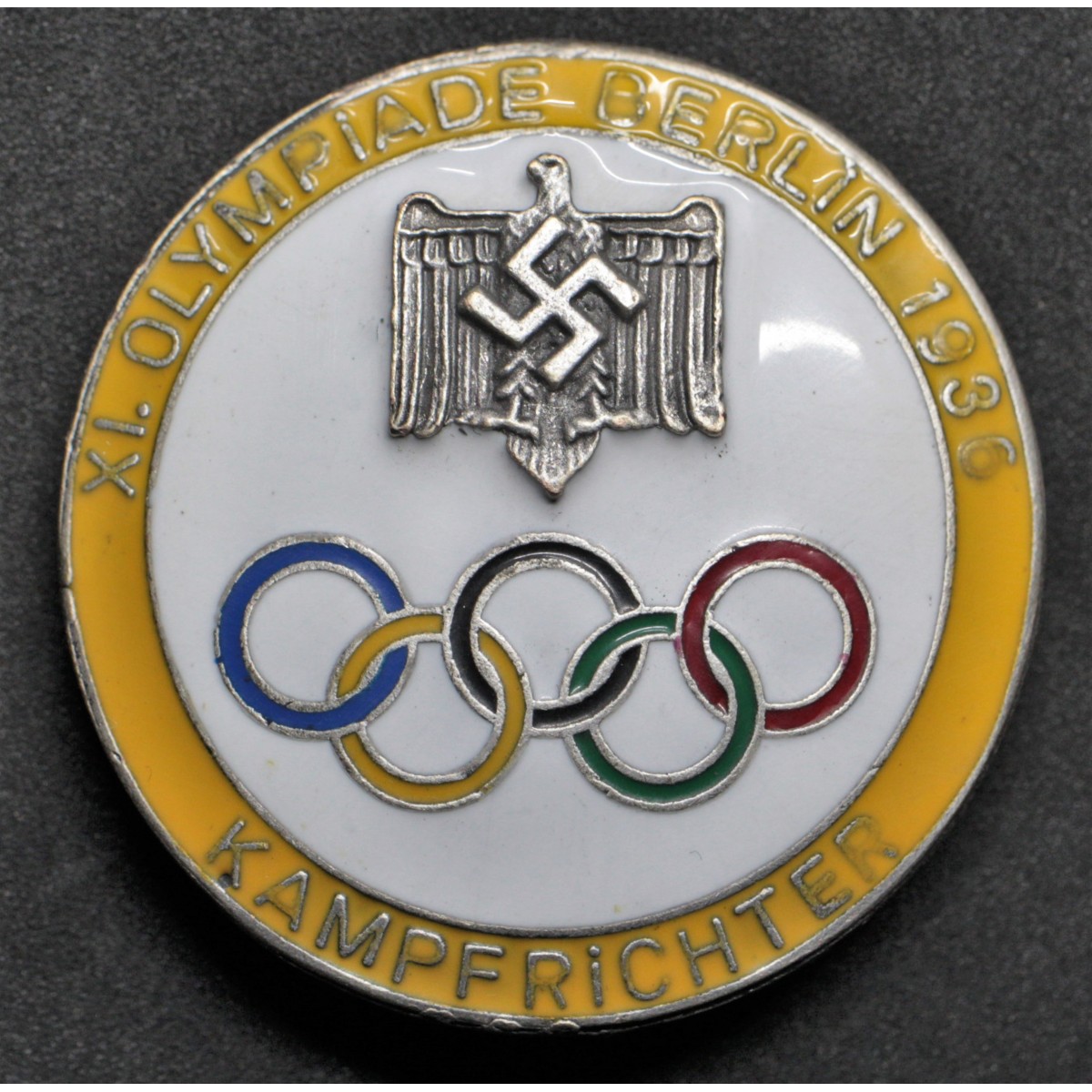 Badge for Judges of the Berlin Olympics 1936 (Yellow) - War Militaria