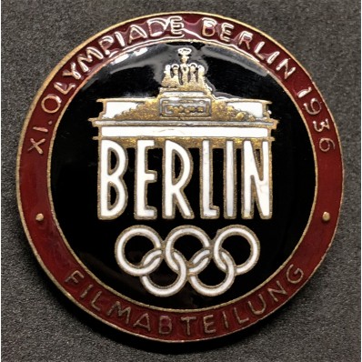 Distintivo per Membri della Troupe Cinematografica delle Olimpiadi di Berlino 1936