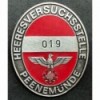 Peenemünde research centre worker badge