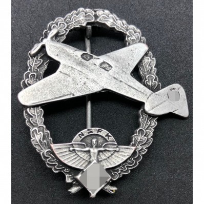 NSFK Flugzeugführerabzeichen Für Motorflugzeuge (2. Form)