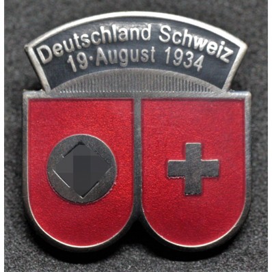 Abzeichen für das Fußballspiel 1934 zwischen Deutschland und der Schweiz