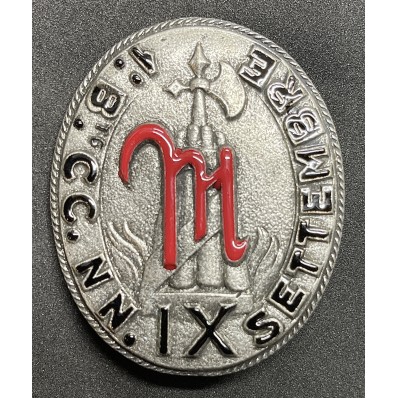 Distintivo 1° Btg. “M” Camicie Nere IX Settembre RSI