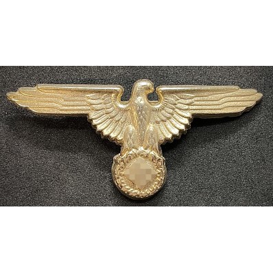 SS Eagle Hat Badge Gold (First type) - War Militaria