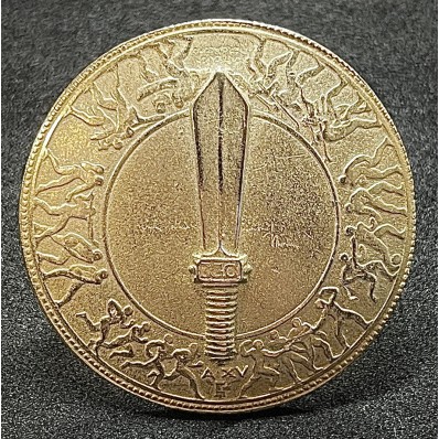 Shield of the Duce - Gold Version for Italians Abroad (with Ring)