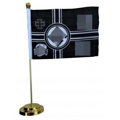 -Metall Basis Tischfahne - Waffen SS