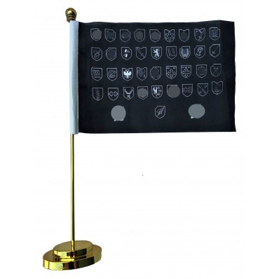 -Metal Base Table Flag - Waffen SS Divisions