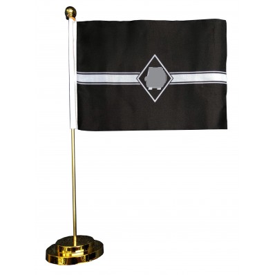 -Metal Base Table Flag - SS