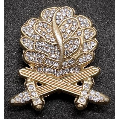 Accessorio per Nastro - Foglie di Quercia d'Oro con Spade e Diamanti