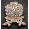 Accessorio per Nastro - Foglie di Quercia d'Oro con Spade e Diamanti