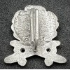 Accessorio per Nastro - Foglie di Quercia d'Argento con Spade e Diamanti