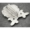 Accessorio per Nastro - Foglie di Quercia d'Argento con Spade e Diamanti