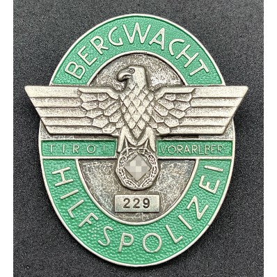 Bergwacht Hilfspolizei Badge