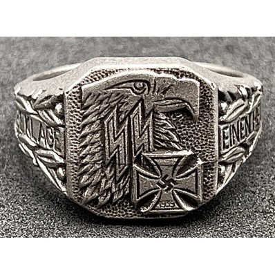 German WW2 waffen SS Unit Sterling silver ring for sale