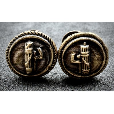 Schulterklappen Knopf - PNF Bronze (Paar) (13mm)