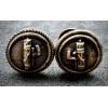 Schulterklappen Knopf - PNF Bronze (Paar) (13mm)