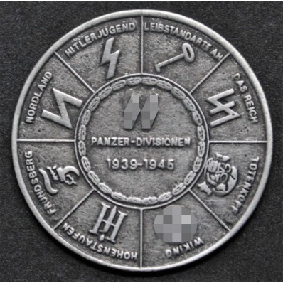 Medaglione delle Divisioni Panzer SS e Wehrmacht