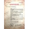- SS-Ehrenring (Totenkopfring) Auszeichnungsschreiben - Maßgeschneidert