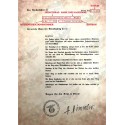 SS-Ehrenring (Totenkopfring) Auszeichnungsschreiben - Maßgeschneidert
