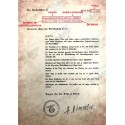 Lettera di Assegnazione del Totenkopfring - Personalizzato
