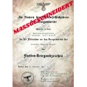 Flotten-Kriegsabzeichen Auszeichnungsschreiben - Maßgeschneidert