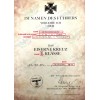 Iron Cross 1st or 2nd Class for SS Members Award Letter - Customised