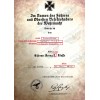Iron Cross 1st or 2nd Class Award Letter - Customised