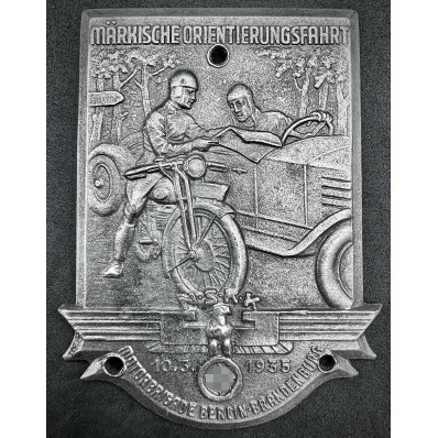 NSKK Participant Plaque - Brandenburg Orienteering Event 1935