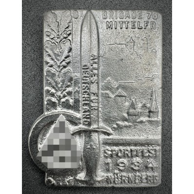 Abzeichen "Sportfest SA Brigade 78 Mittelfranken 1934 Nürnberg"