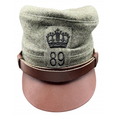 Italienische Truppenfeldmütze Modell 1909 BRAUN - Brigade des 89. Infanterieregiments „Salerno“