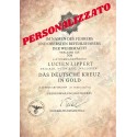 Certificato di Assegnazione Croce Tedesca in Oro - Personalizzato