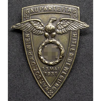 Gauparteitag Hitlerbewegung Nat. Soz. D.A.P. Wien 1931 (aus Messing)