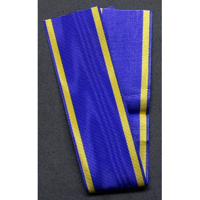 Ribbon - Blue with Yellow Stripes