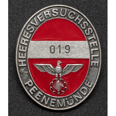 Peenemünde research centre worker badge