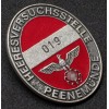 Peenemünde research centre worker badge