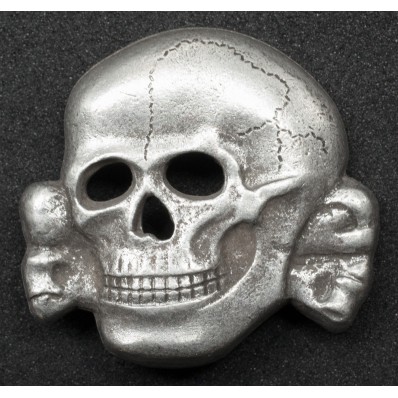 Waffen-SS Totenkopf Skull Badge For Visor Hat (Schirmmütze)