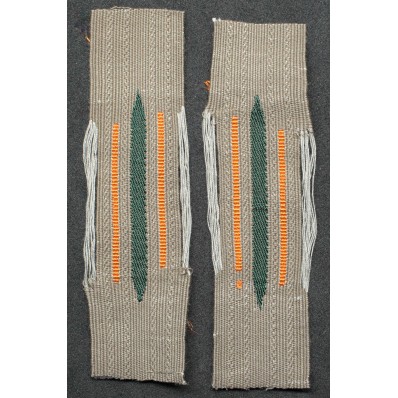 BeVo "Litzen" Collar Tabs - Feldgendarmerie (Orange)