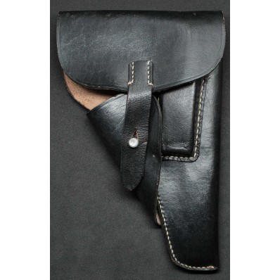 Walther P38 Pistolenholster – Softshell, schwarzes Leder