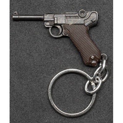 Portachiavi Luger P08 (Guancette Marroni)