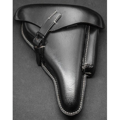 Luger P08 Holster – Hard Shell Black Leather