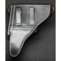 Luger P08 Holster – Hard Shell Black Leather