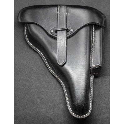 Walther P38 Holster – Hard Shell Black Leather