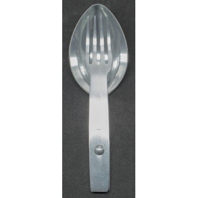 Foldable eating utensil (spoon + fork)