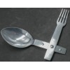 Foldable eating utensil (spoon + fork)