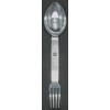 Foldable eating utensil (spoon + fork)