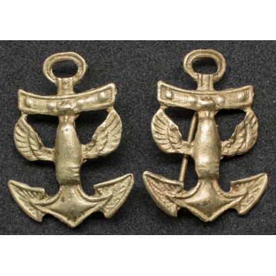 Fregio per Mostrine - Artiglieria Costiera della Kriegsmarine
