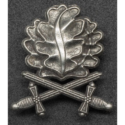 Ribbon Badge - Oak Leaves with Swords (Silver)