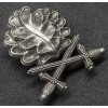 Ribbon Badge - Oak Leaves with Swords (Silver)