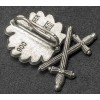 Ribbon Badge - Oak Leaves with Swords (Silver)
